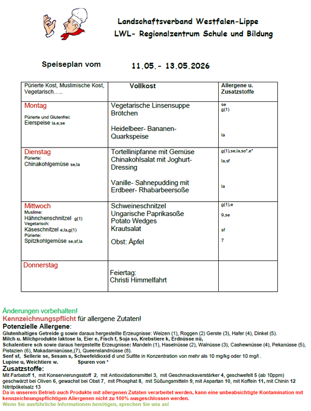 Speiseplan