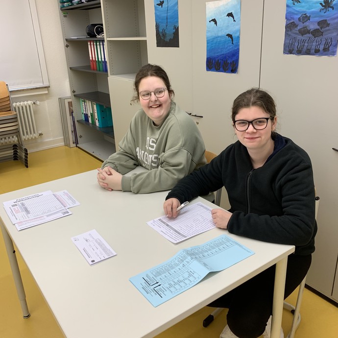 Die Wahlhelferinnen (vergrößerte Bildansicht wird geöffnet)